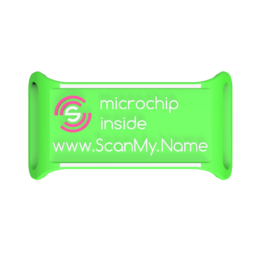Scanmyname silicone tag green sq