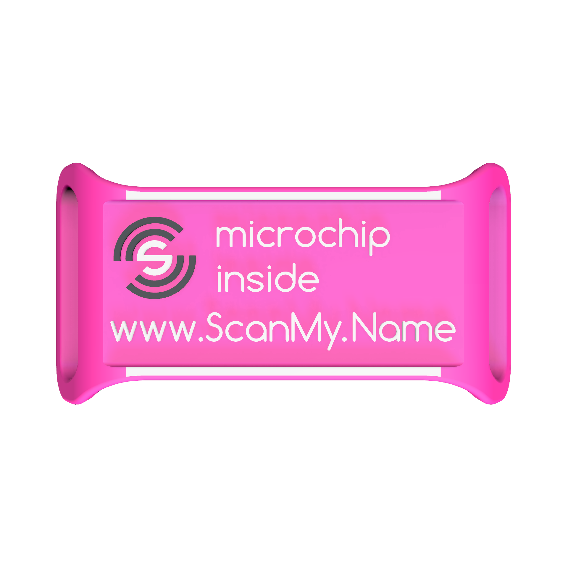 Scanmyname silicone tag ping sq