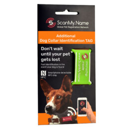 Green Additional ScanMyName nfc dog tag EN
